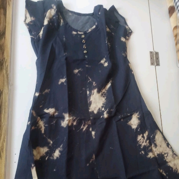 Denim Kurta Tie Dye - Picture 3 of 6